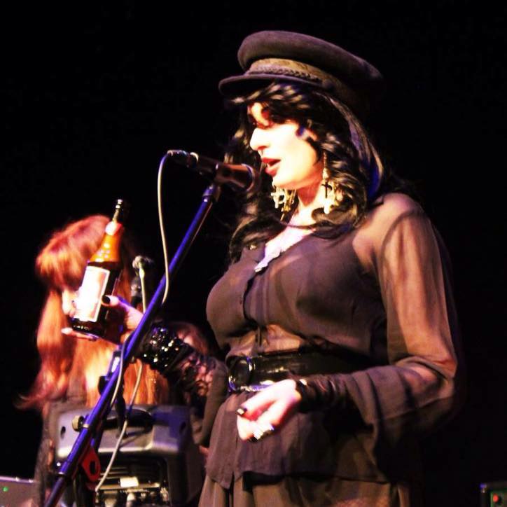 Laura Dee Milnes as 'Roni' AKA Veronica Gardenia compering Threadfest (2105)