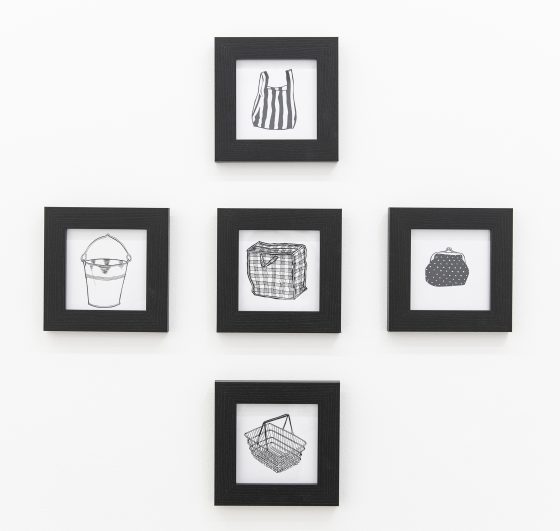 Laura Dee Milnes, Plastic Bag, Purse, Basket, Bucket, Laundry Bag (2018).